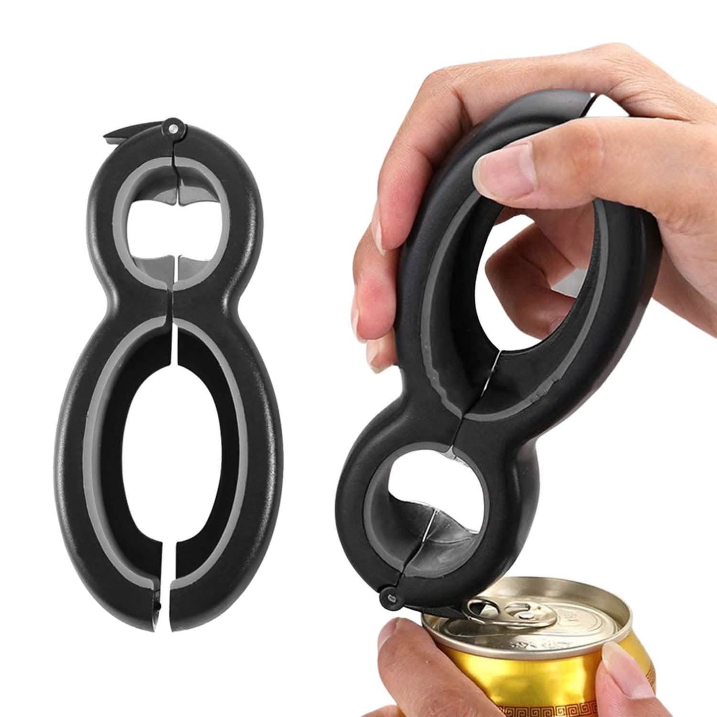 Multifunctional 6-In-1 Can Jar Opener Tool And Adjustable Bottle Opener