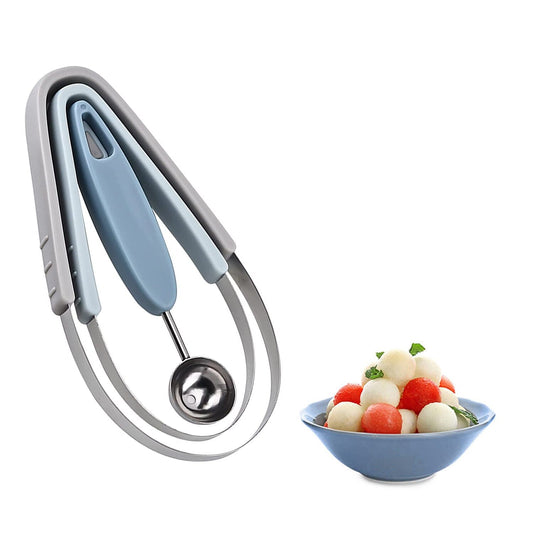 Professional 3-In-1 Stainless Steel Watermelon Melon Baller Scoop Seed Remover Fruit Carving Tool Set